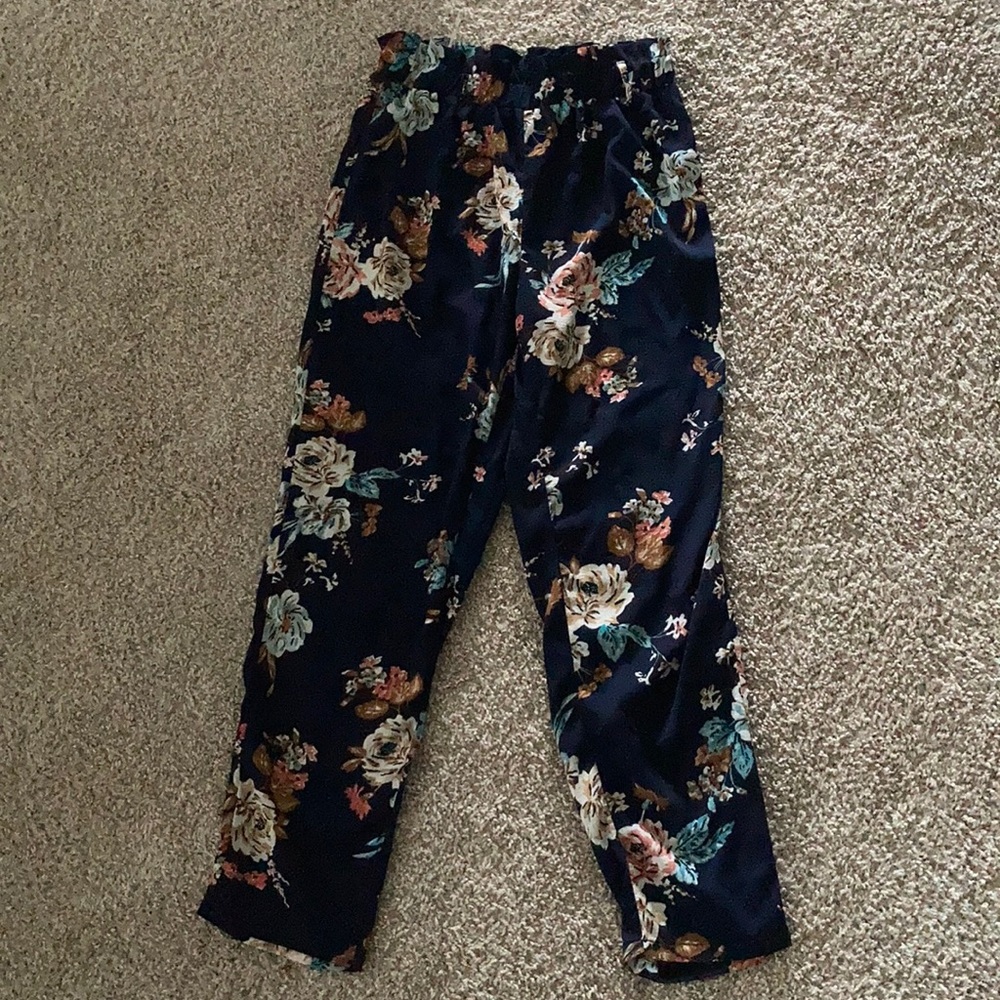 Floral high waist palazzo pants
